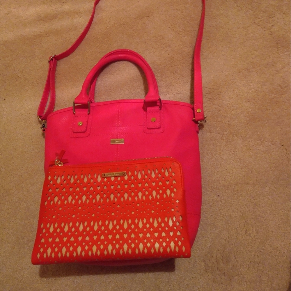 2PC Jewell by Thiry-One pink Vegan leather Bag🌸Crossbody or shoulder 🌸 - Picture 13 of 13